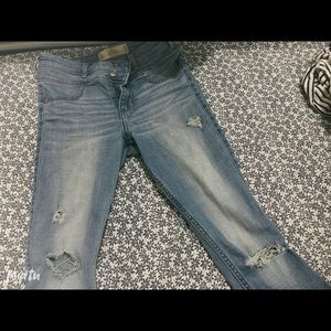 Hollister blue ripped Jean legging